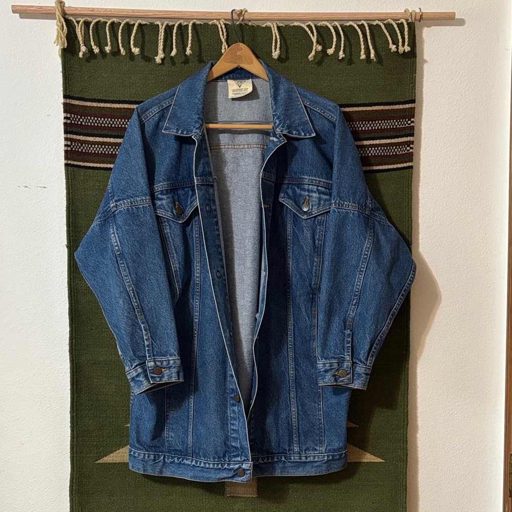 American Vintage large denim coat Jean jacket made in the USA Limited Express